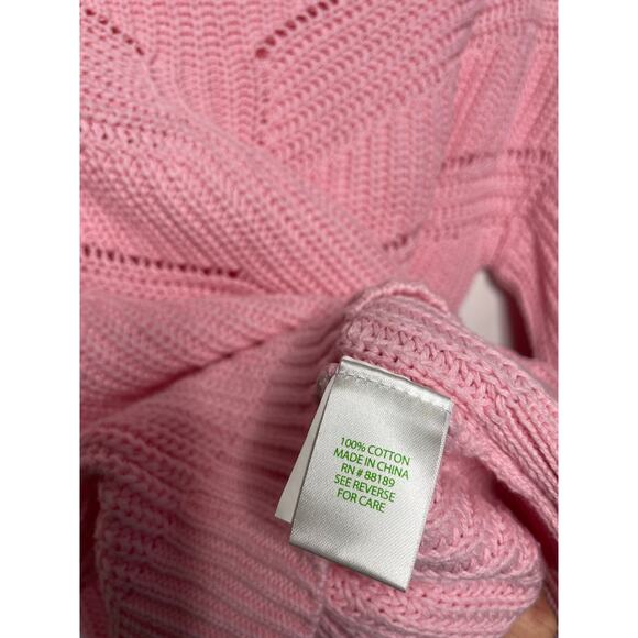 Lilly Pulitzer 100% Cotton Bristow Sweater in Conch Shell Pink Size XS - Picture 4 of 6